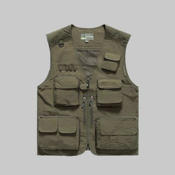 Spring/Summer Three-Dimensional Pocket Mesh Vest (Detachable Back)
