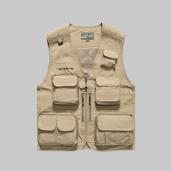 Spring/Summer Three-Dimensional Pocket Mesh Vest (Detachable Back)