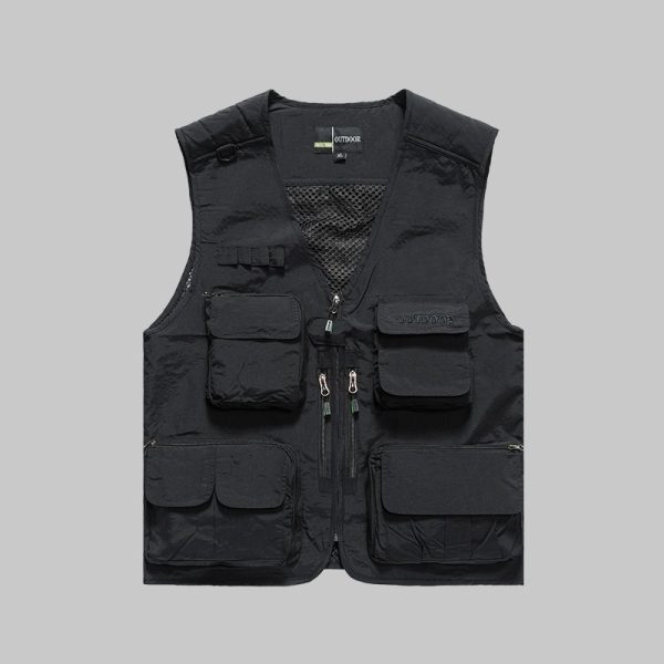 Spring/Summer Three-Dimensional Pocket Mesh Vest (Detachable Back)