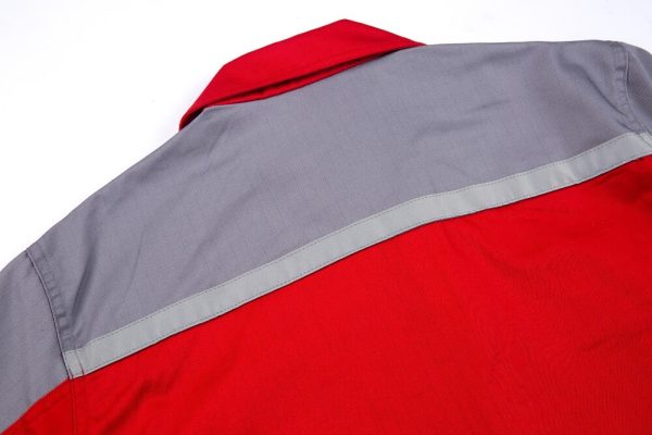 Colorblock large pocket high-visibility anti-static protective clothing suit