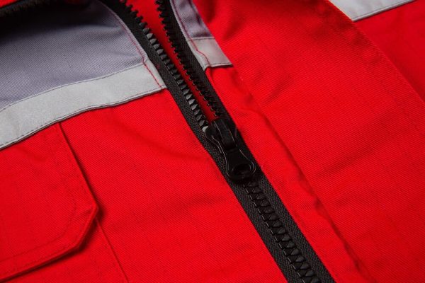 Colorblock large pocket high-visibility anti-static protective clothing suit