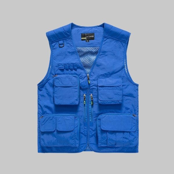 Spring/Summer Three-Dimensional Pocket Mesh Vest (Detachable Back)