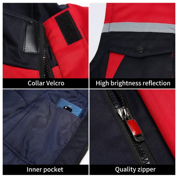 Winter high visibility anti-static work vest