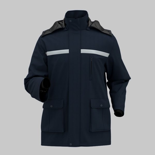 Detachable Wide High Visibility Mid-Length Winter Work Jacket