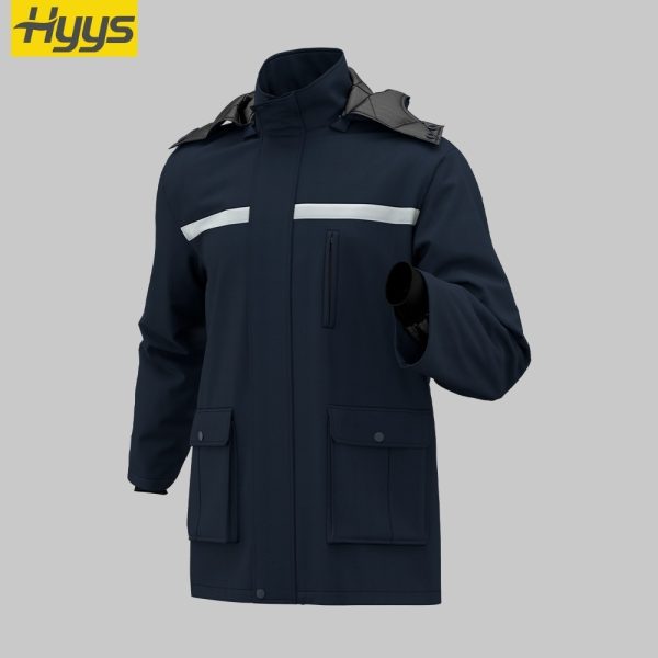 Detachable Wide High Visibility Mid-Length Winter Work Jacket