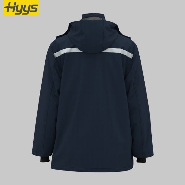 Detachable Wide High Visibility Mid-Length Winter Work Jacket