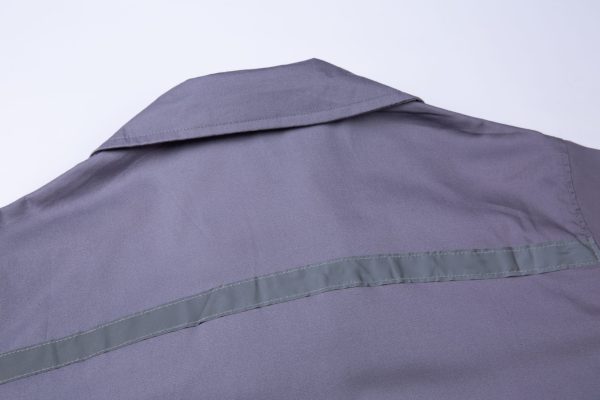 Summer Long-Sleeved Cotton Work Clothes with Multiple Reflective Stripes (QM2091X)