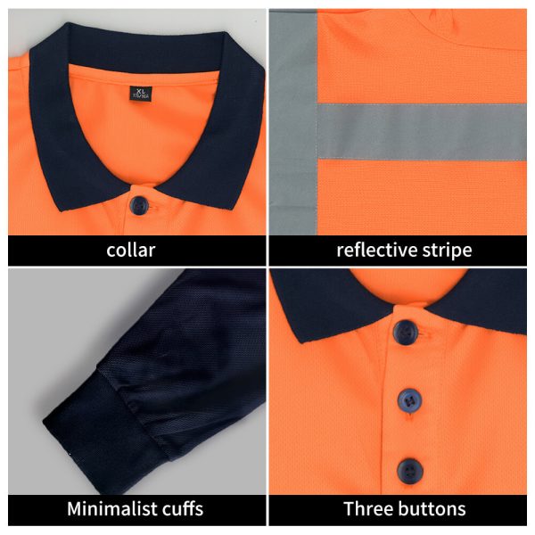 Summer Quick-Drying High-Visibility Short-Sleeved POLO Shirt