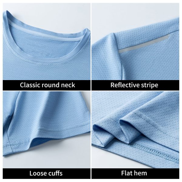 High-visibility crew neck short-sleeved workwear T-shirt