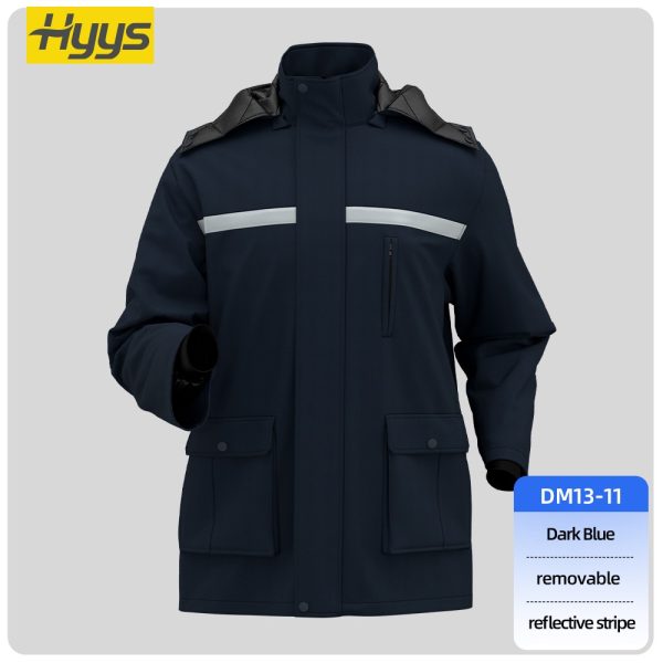 Detachable Wide High Visibility Mid-Length Winter Work Jacket