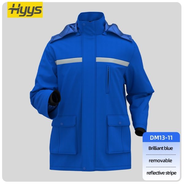 Detachable Wide High Visibility Mid-Length Winter Work Jacket