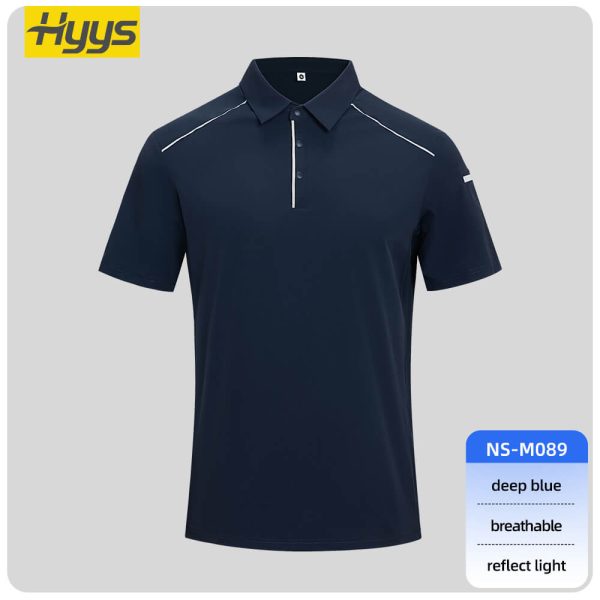 High-visibility solid color work T-shirt (stretchy, quick-drying, moisture-wicking, breathable)