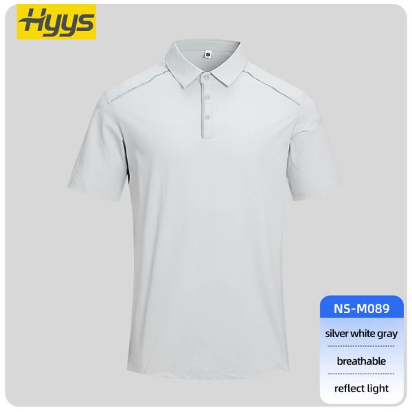 High-visibility solid color work T-shirt (stretchy, quick-drying, moisture-wicking, breathable)