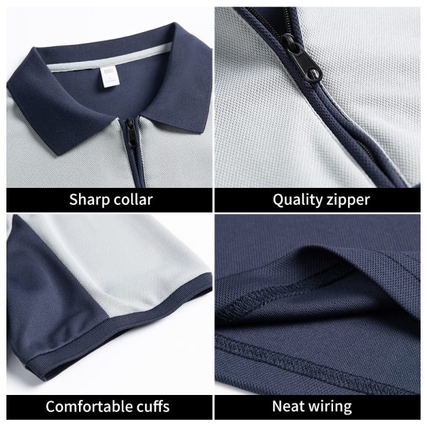 High Visibility Zipper Quick Dry Workwear T-shirt