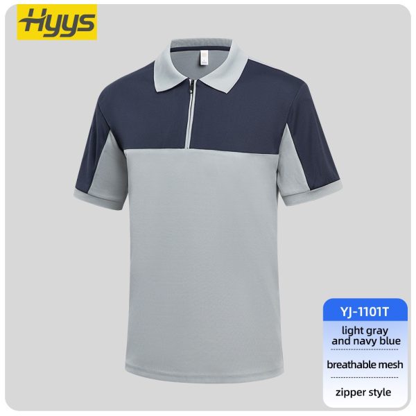 High Visibility Zipper Quick Dry Workwear T-shirt