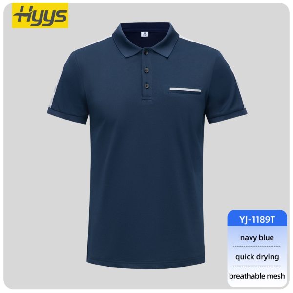 Stand collar quick-drying work T-shirt