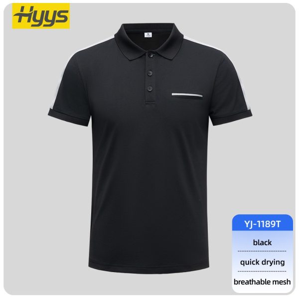 Stand collar quick-drying work T-shirt