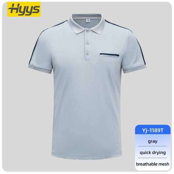 Stand collar quick-drying work T-shirt