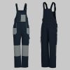 Cotton-like Brushed Multi-Pocket Oxford Reinforced Bib Overalls