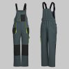 Cotton-like Brushed Multi-Pocket Oxford Reinforced Bib Overalls