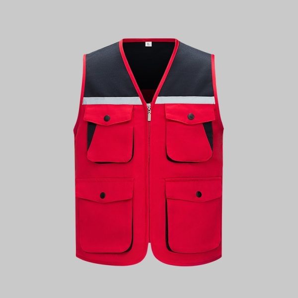 High-visibility color-blocking workwear vest