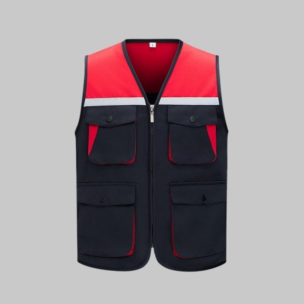 High-visibility color-blocking workwear vest
