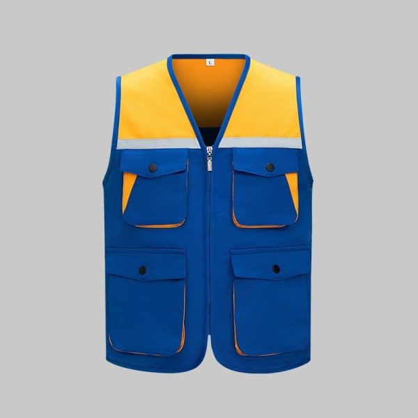 High-visibility color-blocking workwear vest
