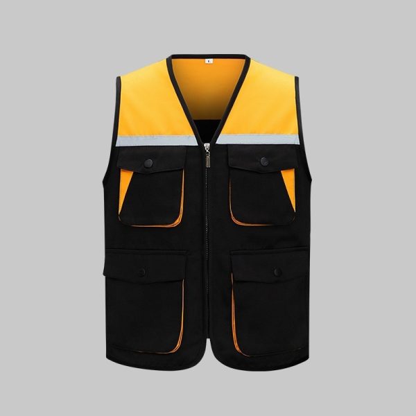 High-visibility color-blocking workwear vest