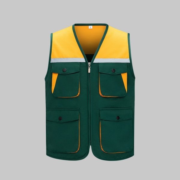 High-visibility color-blocking workwear vest