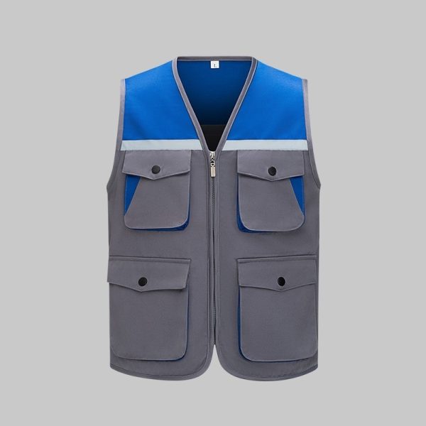 High-visibility color-blocking workwear vest