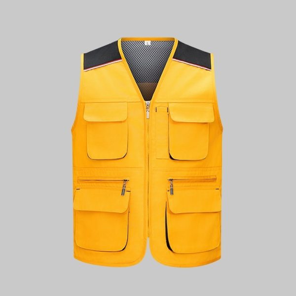 Colorblock Mesh Work Vest