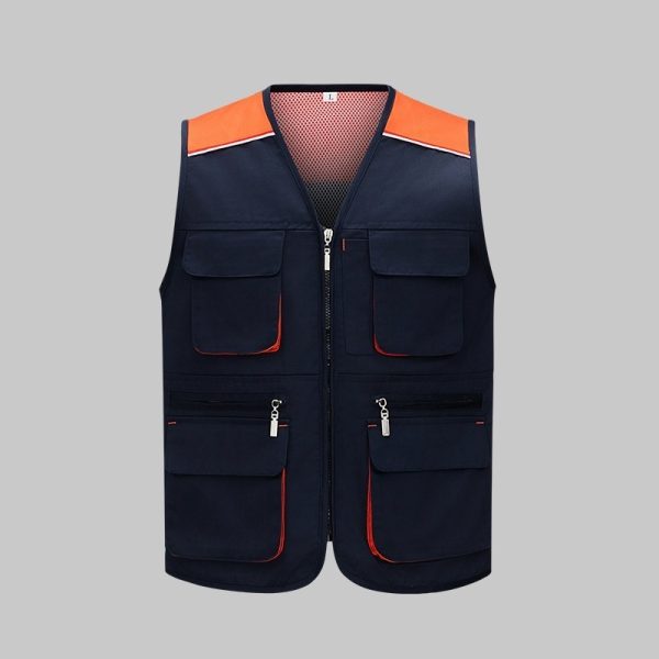 Colorblock Mesh Work Vest