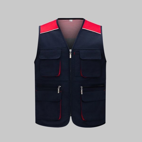 Colorblock Mesh Work Vest