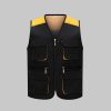 Colorblock Mesh Work Vest