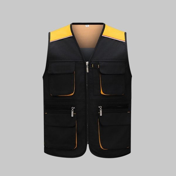 Colorblock Mesh Work Vest
