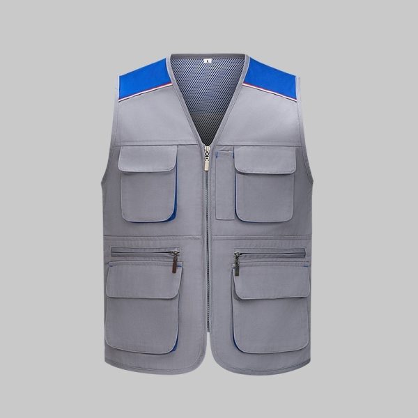 Colorblock Mesh Work Vest