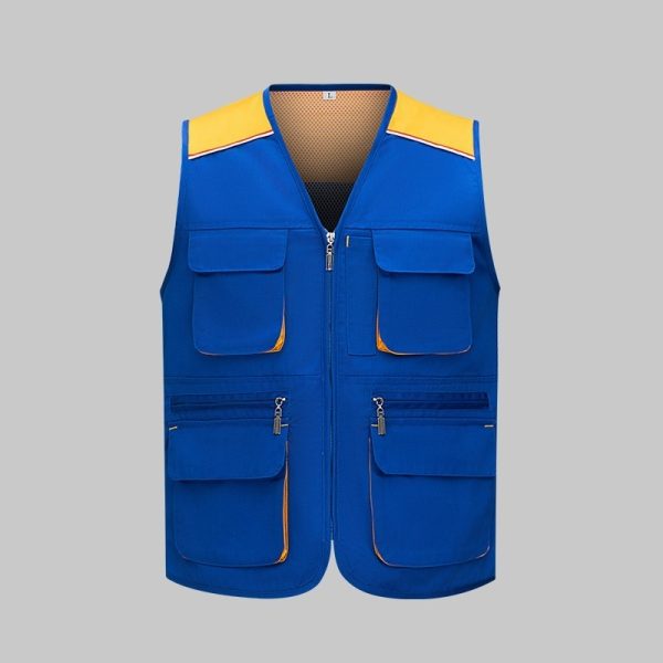 Colorblock Mesh Work Vest
