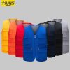 Solid Color Zipper Mesh Work Vest