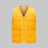 Solid Color Zipper Mesh Work Vest