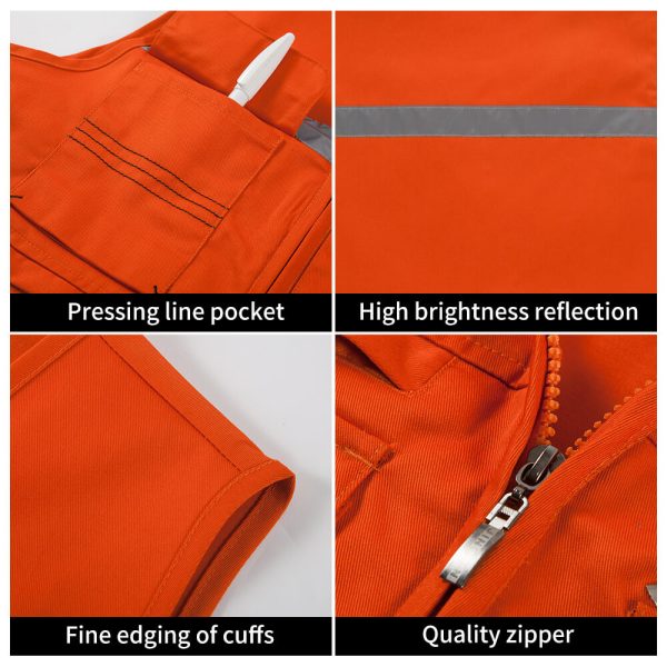 High-visibility topstitched work vest