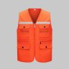 High-visibility topstitched work vest