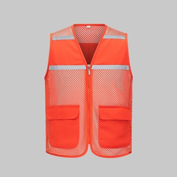 High visibility mesh work vest