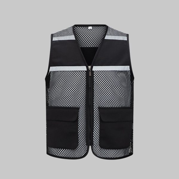 High visibility mesh work vest