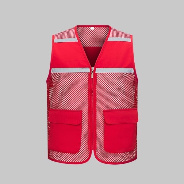 High visibility mesh work vest