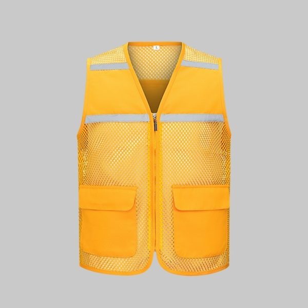 High visibility mesh work vest