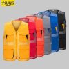 Multifunctional Colorblock Mesh Work Vest
