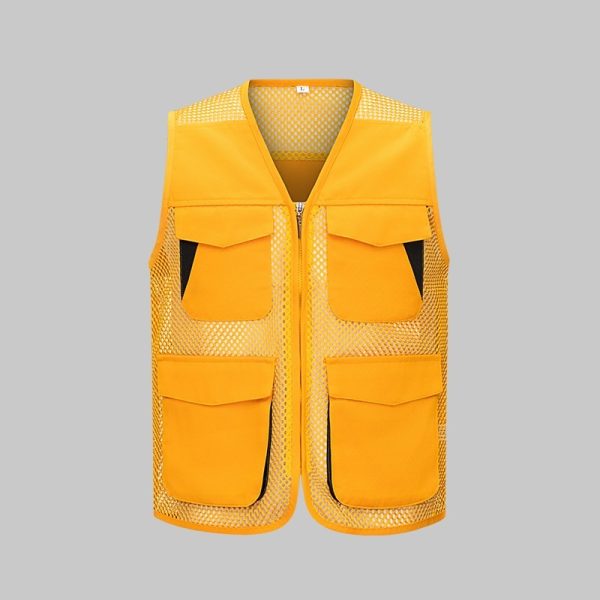 Multifunctional Colorblock Mesh Work Vest