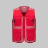Multifunctional Colorblock Mesh Work Vest