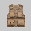 Summer mesh three-dimensional pocket work vest