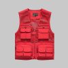 Summer mesh three-dimensional pocket work vest